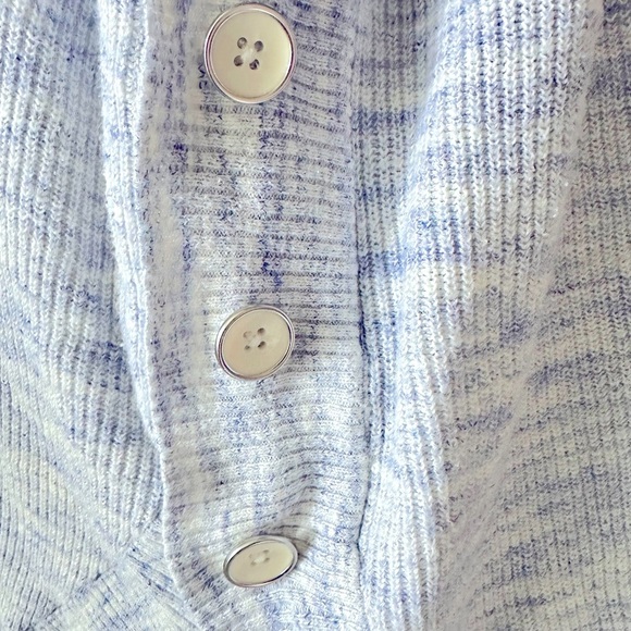 Lane Bryant Blue and White Marled Knit Sweater (954) - Picture 10 of 11